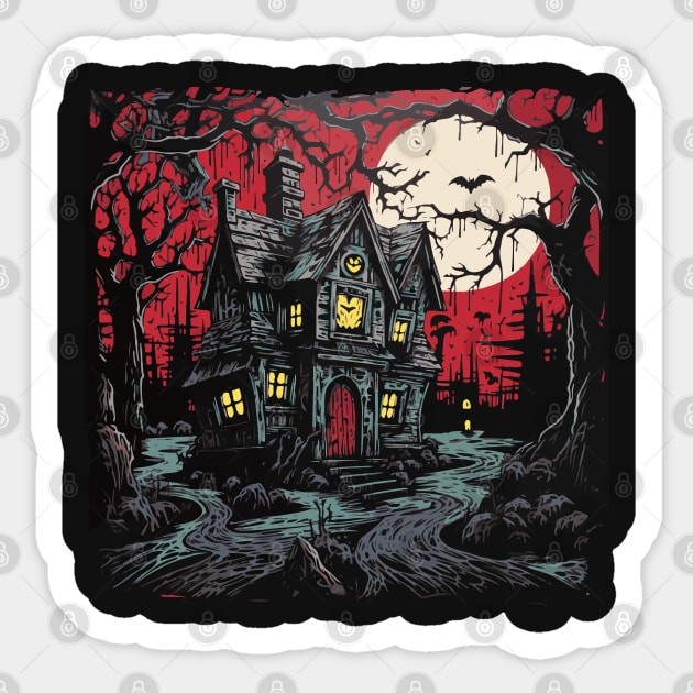 Goth Mansion Haunted House Fairytale. Haunted House Mansion Sticker by tatadonets